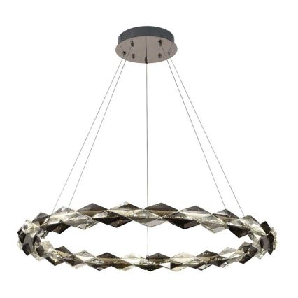 LED Dimmable crystal chandelier on a string LED/55W/230V 3000-6500K shiny chrome + remote control