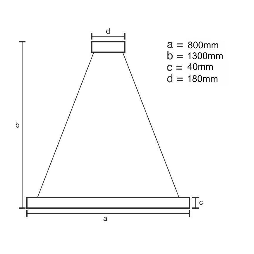 LED Dimmable chandelier on a string LED/55W/230V 3000-6500K gold + remote control