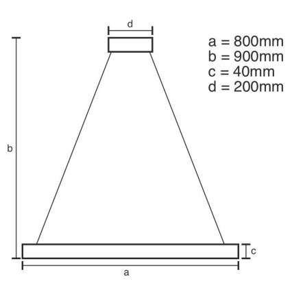 LED Dimmable chandelier on a string LED/55W/230V 3000-6500K + remote control