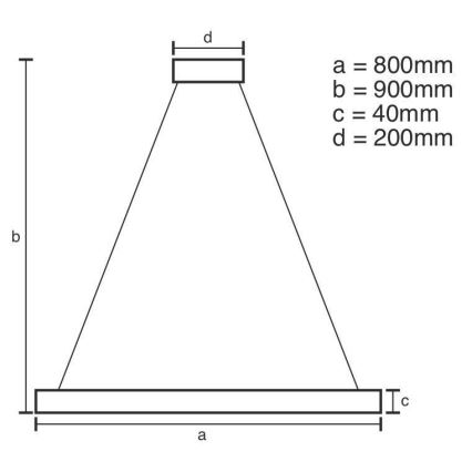 LED Dimmable chandelier on a string LED/55W/230V 3000-6500K + remote control