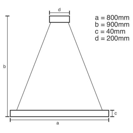 LED Dimmable chandelier on a string LED/55W/230V 3000-6500K + remote control