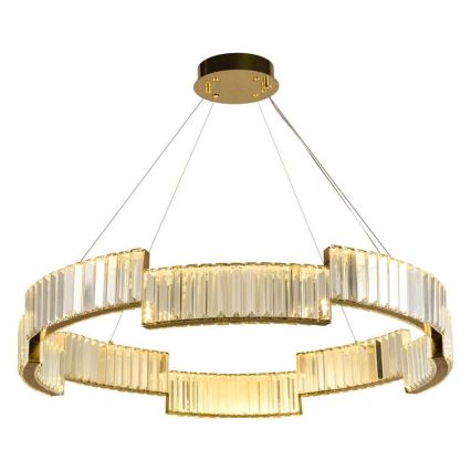 LED Dimmable crystal chandelier on a string LED/60W/230V 3000-6500K gold + remote control