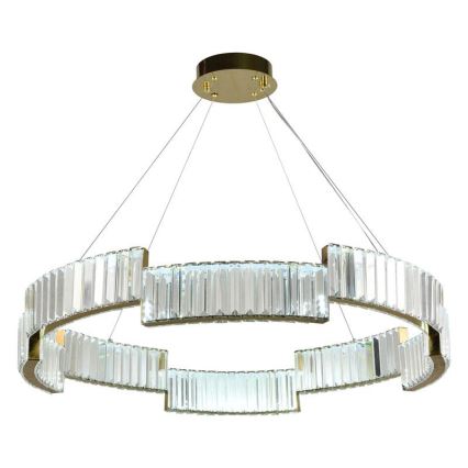 LED Dimmable crystal chandelier on a string LED/60W/230V 3000-6500K gold + remote control