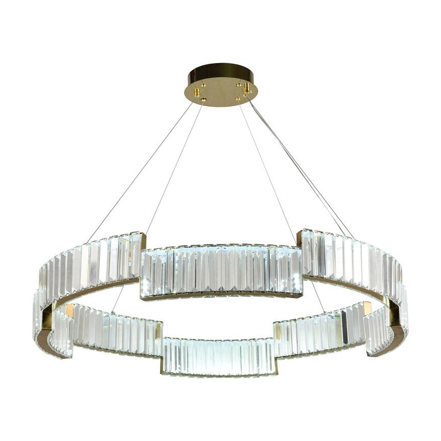 LED Dimmable crystal chandelier on a string LED/60W/230V 3000-6500K gold + remote control