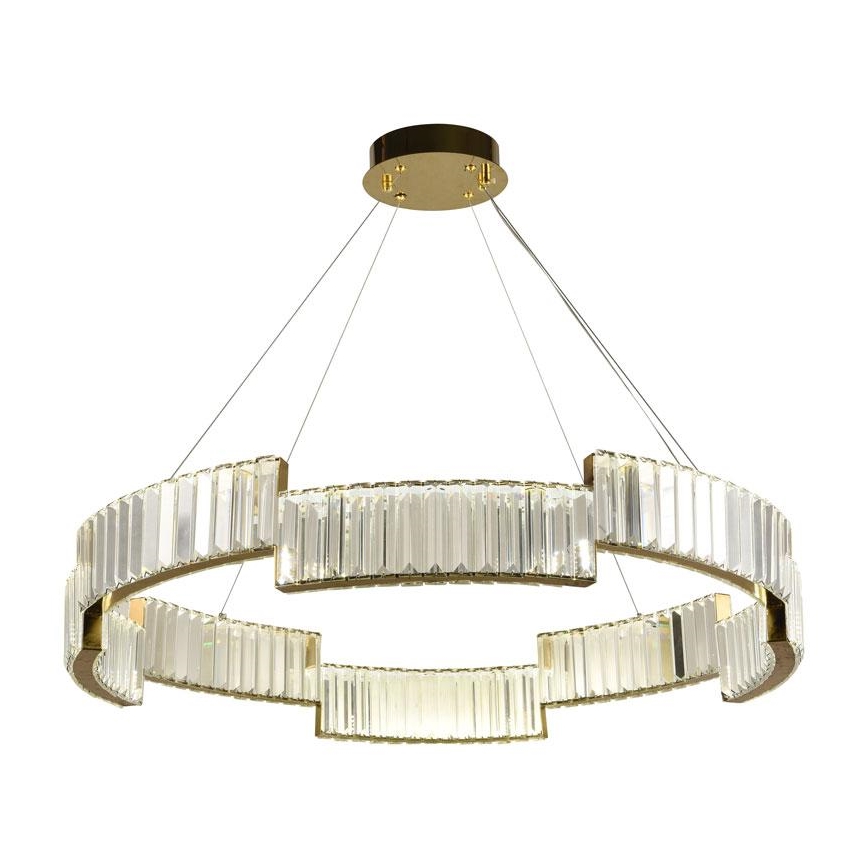 LED Dimmable crystal chandelier on a string LED/60W/230V 3000-6500K gold + remote control