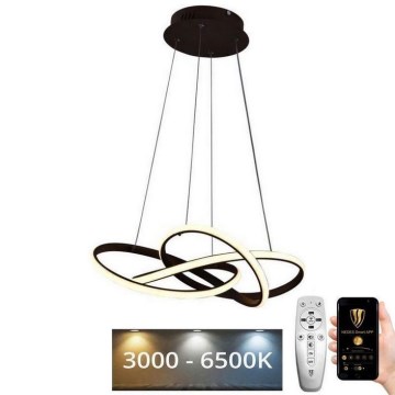 LED Dimmable chandelier on a string LED/65W/230V 3000-6500K brown + remote control