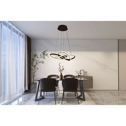LED Dimmable chandelier on a string LED/65W/230V 3000-6500K brown + remote control