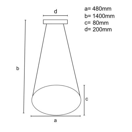 LED Dimmable chandelier on a string LED/65W/230V 3000-6500K brown + remote control