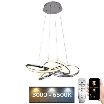 LED Dimmable chandelier on a string LED/65W/230V 3000-6500K chrome + remote control