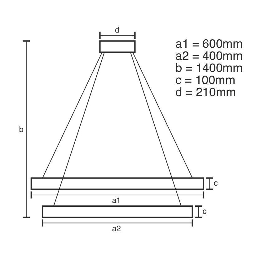 LED Dimmable crystal chandelier on a string LED/65W/230V 3000-6500K shiny chrome + remote control