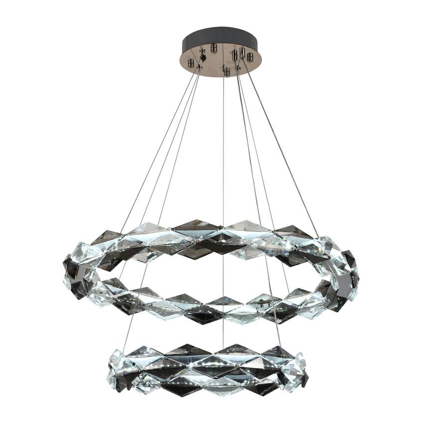 LED Dimmable crystal chandelier on a string LED/65W/230V 3000-6500K shiny chrome + remote control