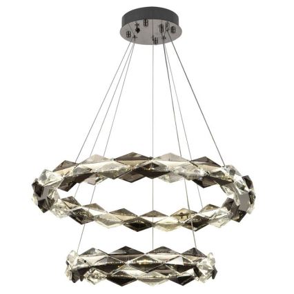 LED Dimmable crystal chandelier on a string LED/65W/230V 3000-6500K shiny chrome + remote control