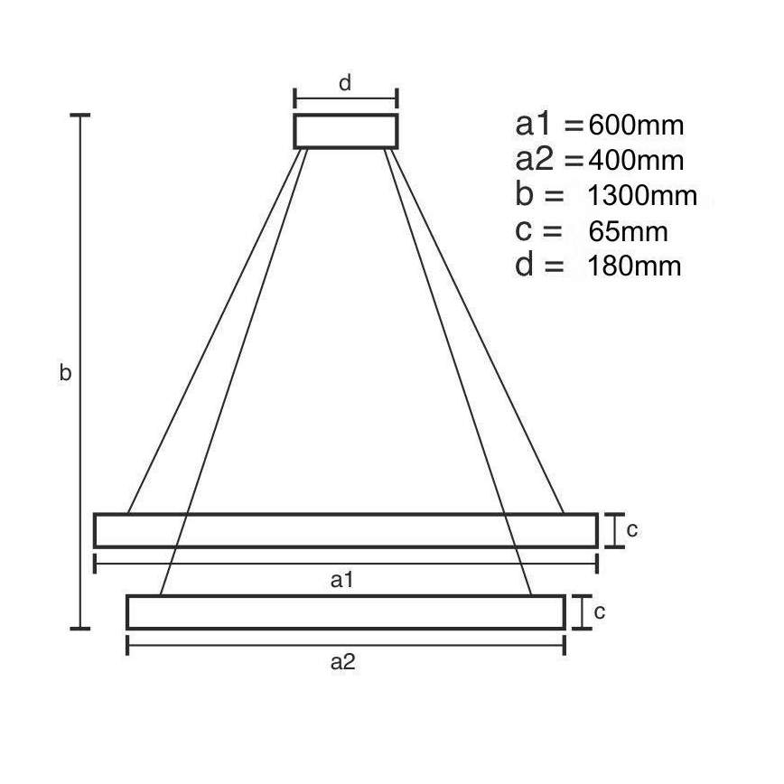 LED Dimmable crystal chandelier on a string LED/65W/230V 3000-6500K shiny chrome + remote control