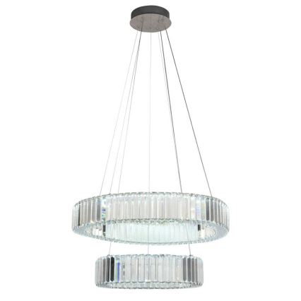 LED Dimmable crystal chandelier on a string LED/65W/230V 3000-6500K shiny chrome + remote control