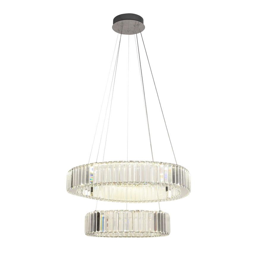 LED Dimmable crystal chandelier on a string LED/65W/230V 3000-6500K shiny chrome + remote control
