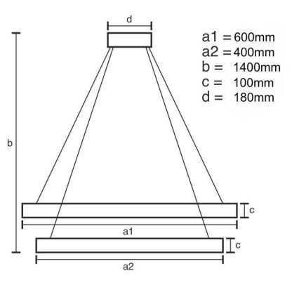 LED Dimmable crystal chandelier on a string LED/65W/230V 3000-6500K shiny chrome + remote control