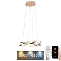LED Dimmable chandelier on a string LED/65W/230V 3000-6500K gold + remote control