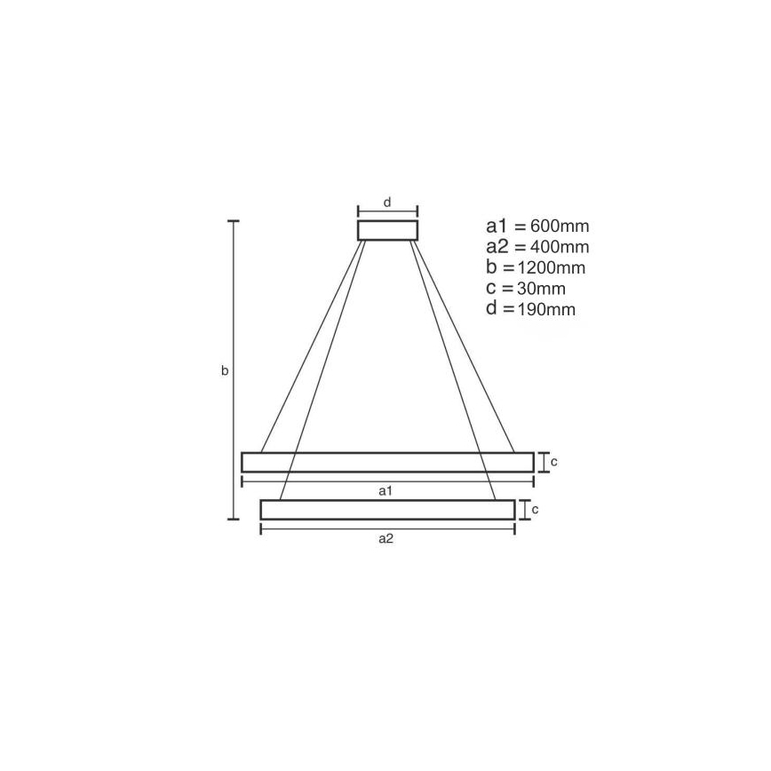 LED Dimmable chandelier on a string LED/65W/230V 3000-6500K + remote control