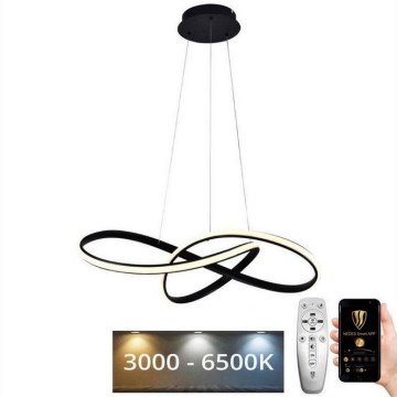 LED Dimmable chandelier on a string LED/70W/230V 3000-6500K black + remote control