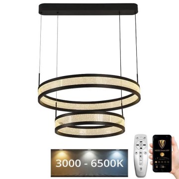 LED Dimmable chandelier on a string LED/70W/230V 3000-6500K black + remote control