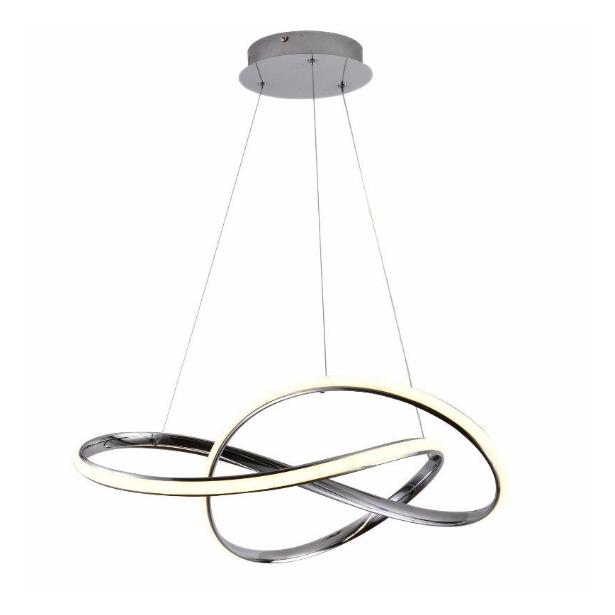 LED Dimmable chandelier on a string LED/70W/230V 3000-6500K shiny chrome + remote control