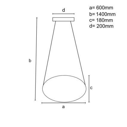 LED Dimmable chandelier on a string LED/70W/230V 3000-6500K shiny chrome + remote control