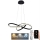 LED Dimmable chandelier on a string LED/70W/230V 3000-6500K d. 60 cm black + remote control