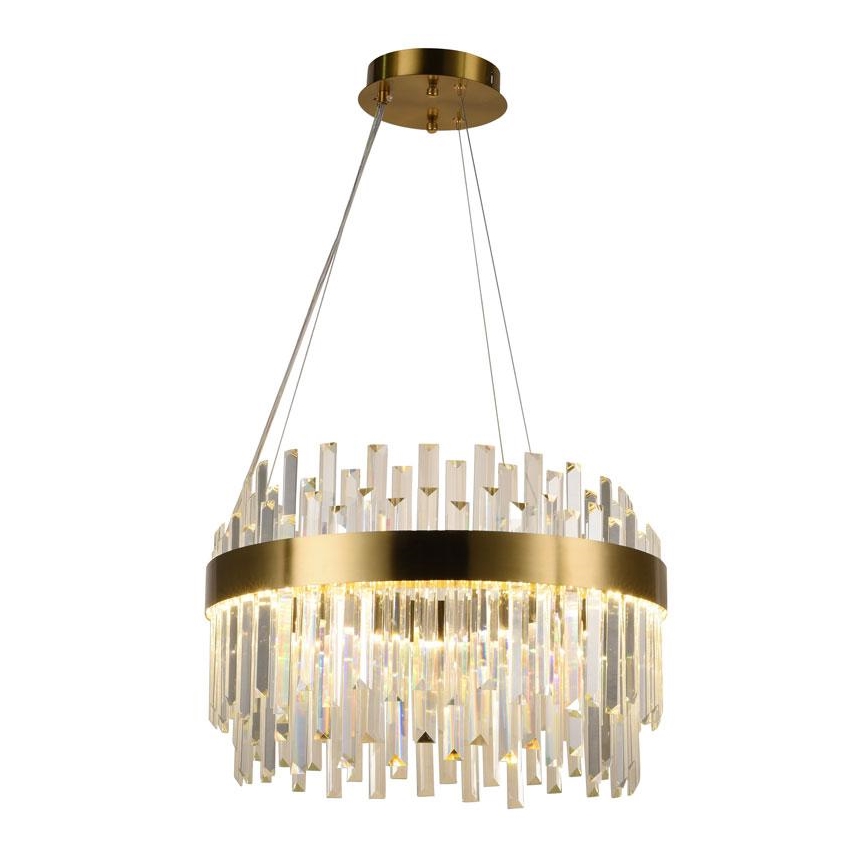 LED Dimmable crystal chandelier on a string LED/70W/230V 3000-6500K gold + remote control