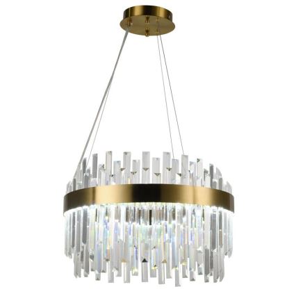 LED Dimmable crystal chandelier on a string LED/70W/230V 3000-6500K gold + remote control
