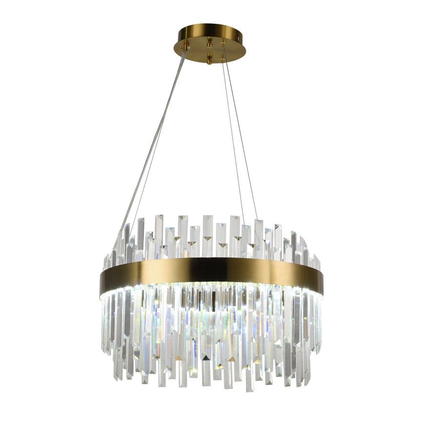 LED Dimmable crystal chandelier on a string LED/70W/230V 3000-6500K gold + remote control
