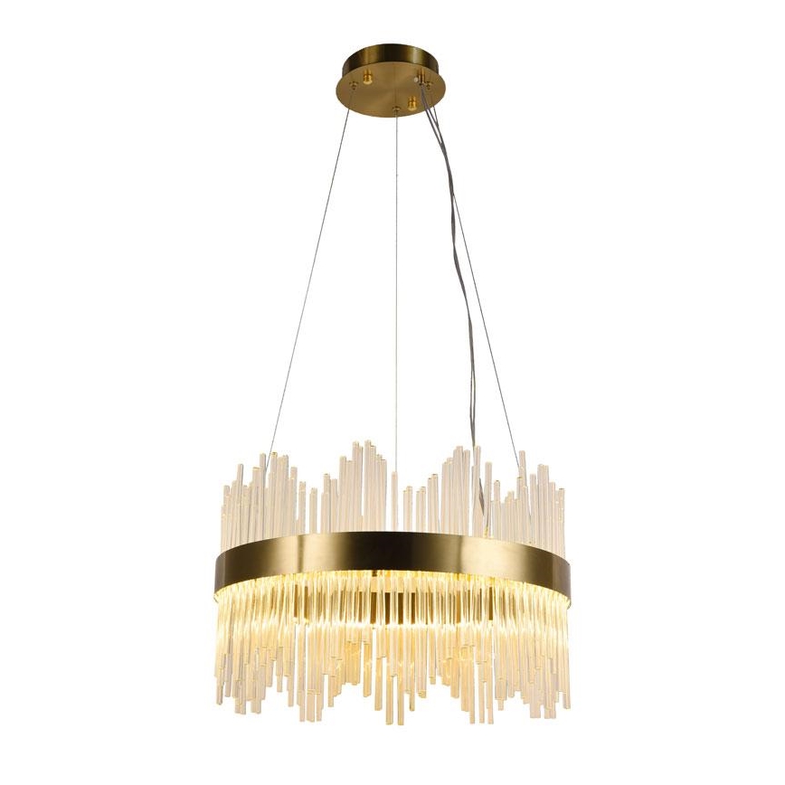 LED Dimmable crystal chandelier on a string LED/70W/230V 3000-6500K gold + remote control