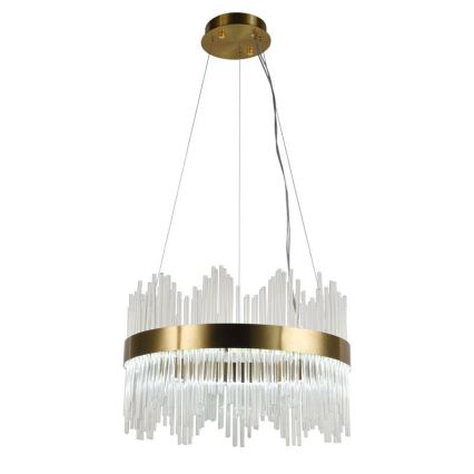 LED Dimmable crystal chandelier on a string LED/70W/230V 3000-6500K gold + remote control