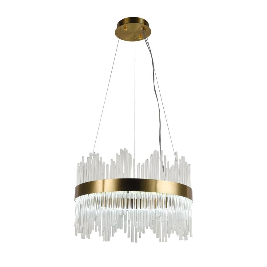 LED Dimmable crystal chandelier on a string LED/70W/230V 3000-6500K gold + remote control