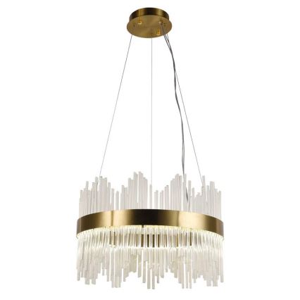 LED Dimmable crystal chandelier on a string LED/70W/230V 3000-6500K gold + remote control