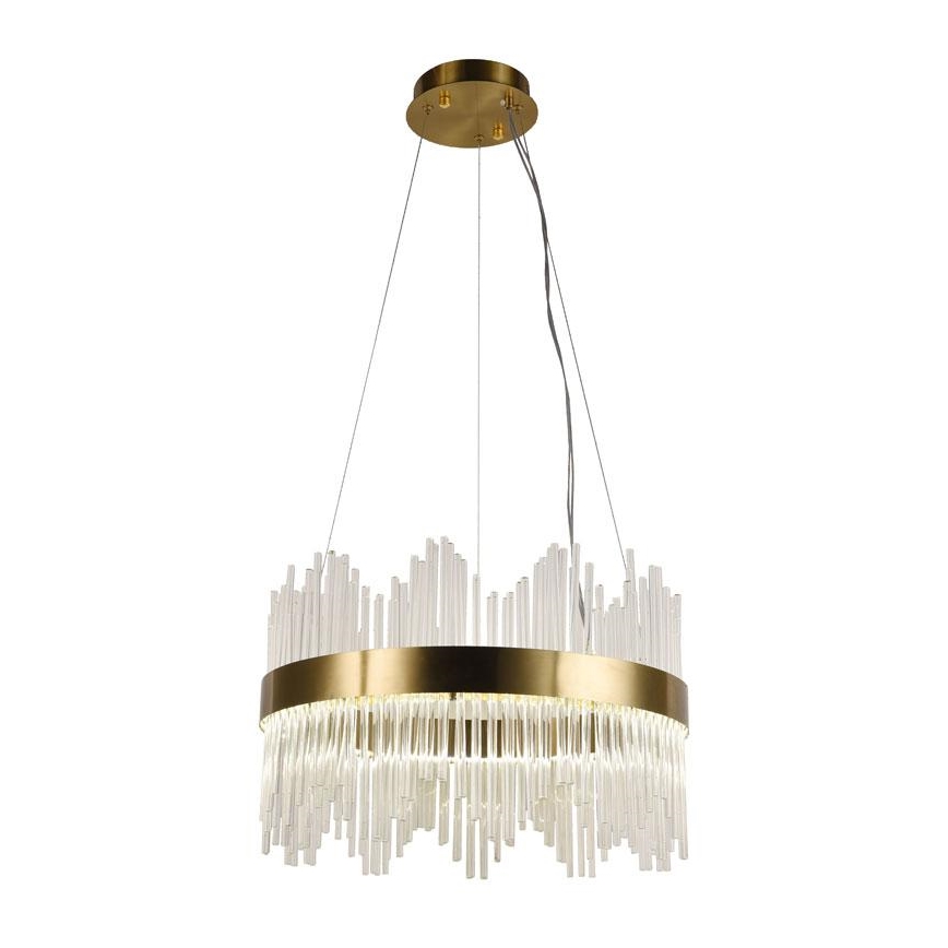 LED Dimmable crystal chandelier on a string LED/70W/230V 3000-6500K gold + remote control