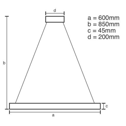 LED Dimmable chandelier on a string LED/70W/230V 3000-6500K + remote control