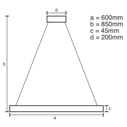 LED Dimmable chandelier on a string LED/70W/230V 3000-6500K + remote control