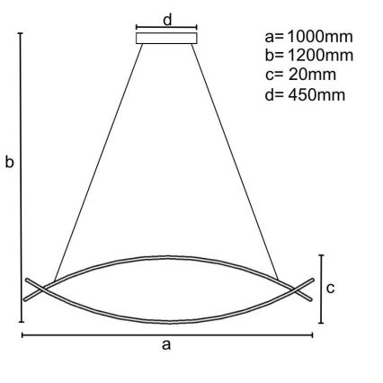 LED Dimmable chandelier on a string LED/70W/230V 3000-6500K + remote control