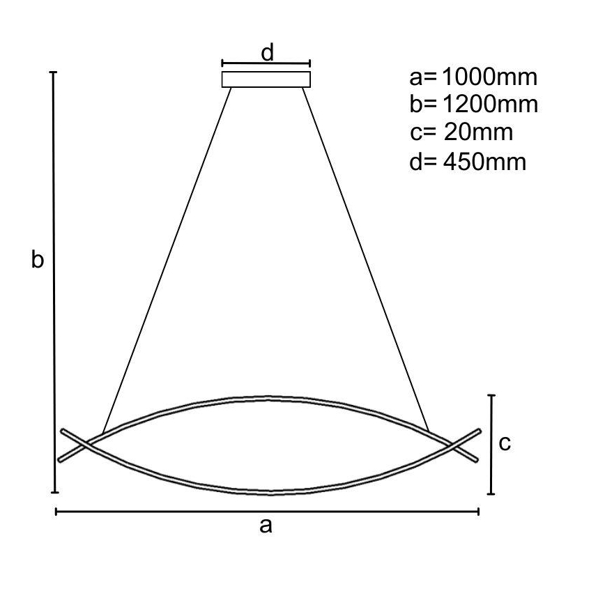 LED Dimmable chandelier on a string LED/70W/230V 3000-6500K + remote control