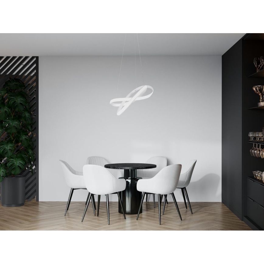 LED Dimmable chandelier on a string LED/70W/230V 3000-6500K d. 55 cm white + remote control