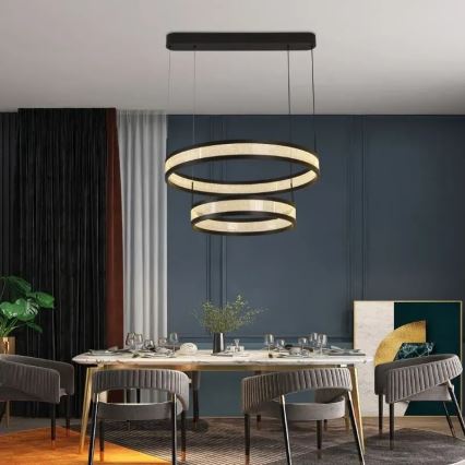 LED Dimmable chandelier on a string LED/70W/230V 3000-6500K black + remote control