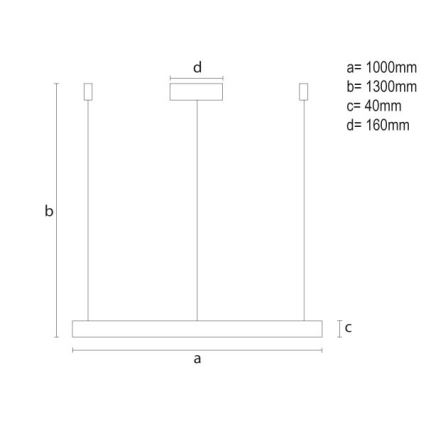 LED Dimmable chandelier on a string LED/72W/230V 3000-6500K d. 100 cm + remote control