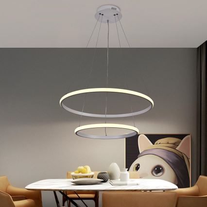 LED Dimmable chandelier on a string LED/75W/230V 3000-6500K d. 60 cm + remote control