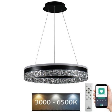 LED Dimmable chandelier on a string LED/80W/230V 3000-6500K black + remote control