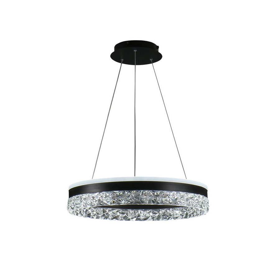 LED Dimmable chandelier on a string LED/80W/230V 3000-6500K black + remote control