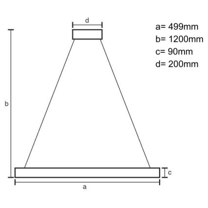 LED Dimmable chandelier on a string LED/80W/230V 3000-6500K black + remote control