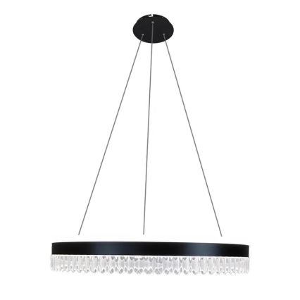 LED Dimmable crystal chandelier on a string LED/80W/230V 3000-6500K black + remote control