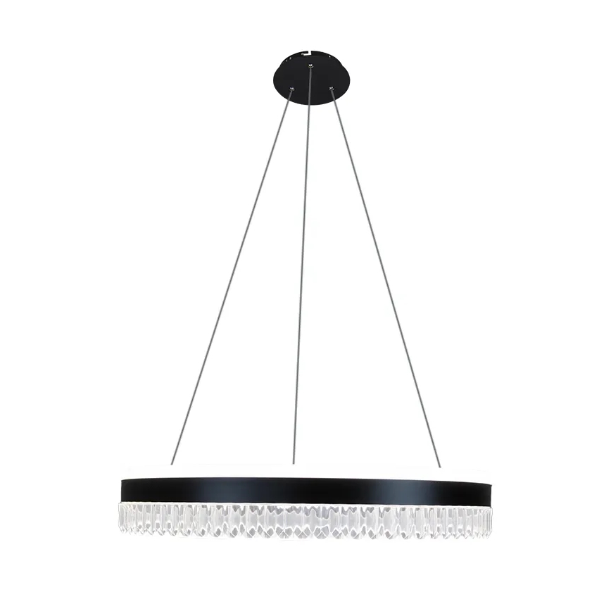 LED Dimmable crystal chandelier on a string LED/80W/230V 3000-6500K black + remote control
