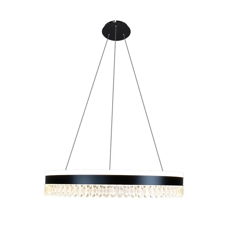 LED Dimmable crystal chandelier on a string LED/80W/230V 3000-6500K black + remote control