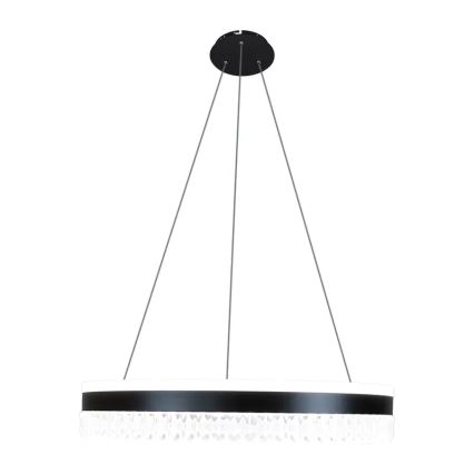 LED Dimmable crystal chandelier on a string LED/80W/230V 3000-6500K black + remote control